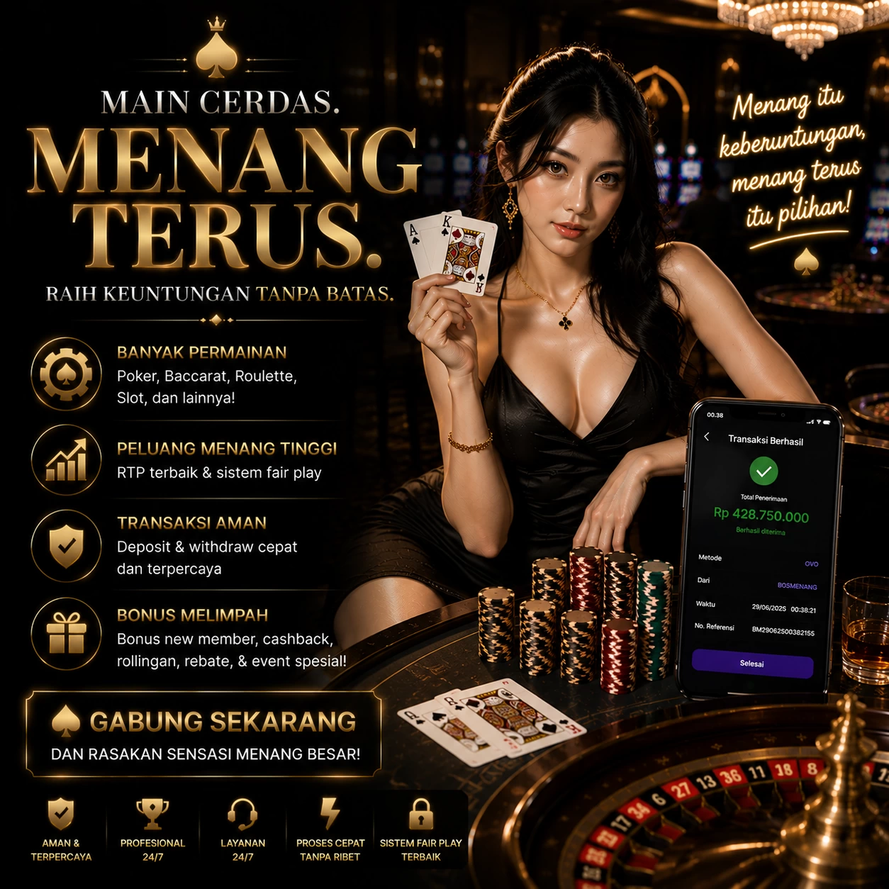 Main rejekigamesq.com Menang Jackpot Besar